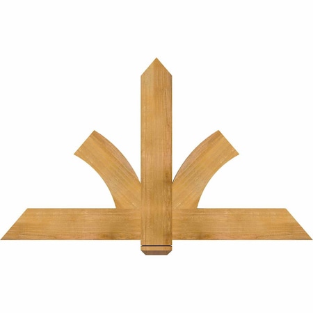 Ekena Millwork Redmond Rough Sawn Timber Gable Bracket, Western Red Cedar, 60"W x 35"H x 2"D x 6"F, 14/12 Pitch GBW060X35X0206RED00RWR
